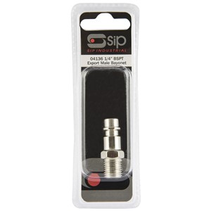SIP Type 25 1/4" BSP Male Euro Plug Adaptor