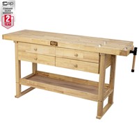 SIP Professional Hardwood 4-Drawer Workbench