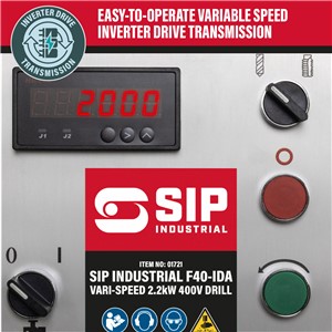 SIP F40-IDA Vari-Speed 2.2kW Floor Pillar Drill