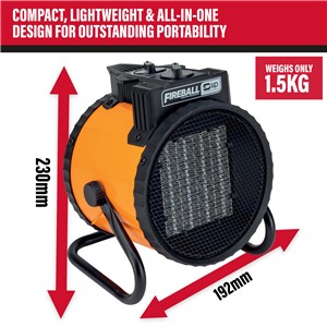 SIP FIREBALL Turbofan 2000 Electric Fan Heater