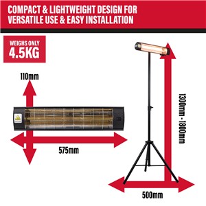 SIP Halogen Infrared Heater w/ Control