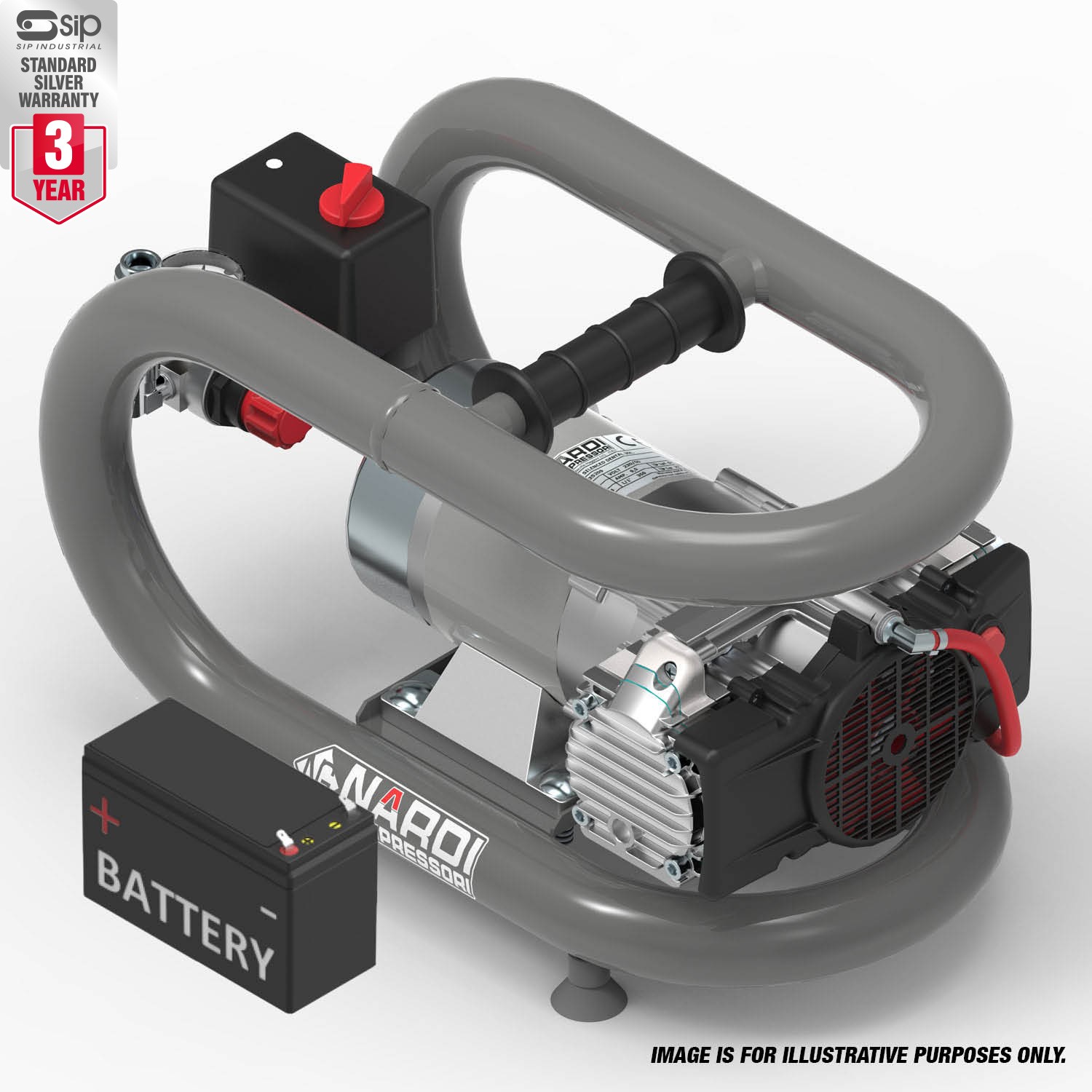 NARDI ESPRIT 3T 12v 600w 3ltr Compressor SIP Machinery Europe Ltd